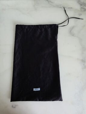 Prada Black Drawstring Dust Bag Medium Pouch Authentic 9x14